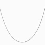 10K White Gold 1mm Spiga Chain Necklace 16"-24" - Product Photo