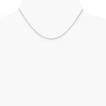 10K White Gold 1mm Spiga Chain Necklace 16"-24" - Product Photo