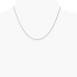 10K White Gold 1mm Spiga Chain Necklace 16"-24" - Product Photo