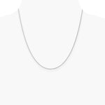 10K White Gold 1mm Spiga Chain Necklace 16"-24" - Product Photo