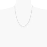 10K White Gold 1mm Spiga Chain Necklace 16"-24" - Product Photo