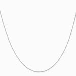14K White Gold .5mm Carded Curb Chain Necklace 16"-24" - Product Photo