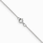 14K White Gold .5mm Carded Curb Chain Necklace 16"-24" - Product Photo