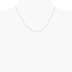 14K White Gold .5mm Carded Curb Chain Necklace 16"-24" - Product Photo