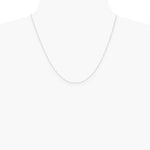 14K White Gold .5mm Carded Curb Chain Necklace 16"-24" - Product Photo