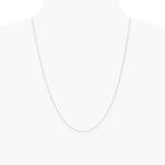 14K White Gold .5mm Carded Curb Chain Necklace 16"-24" - Product Photo