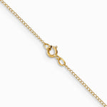 14K Yellow Gold .5 mm Carded Curb Chain Necklace 16"-24" - Product Photo