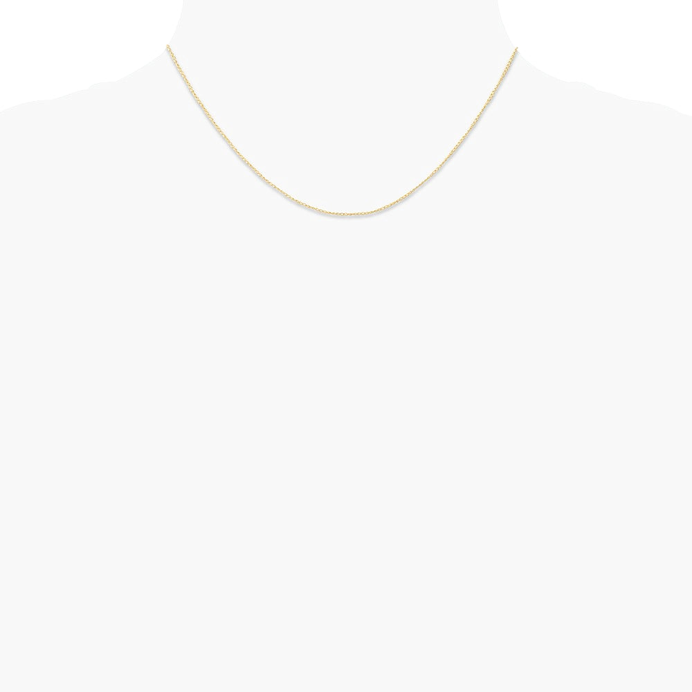 14K Yellow Gold .5 mm Carded Curb Chain Necklace 16"-24" - Product Photo