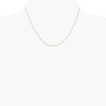 14K Yellow Gold .5 mm Carded Curb Chain Necklace 16"-24" - Product Photo