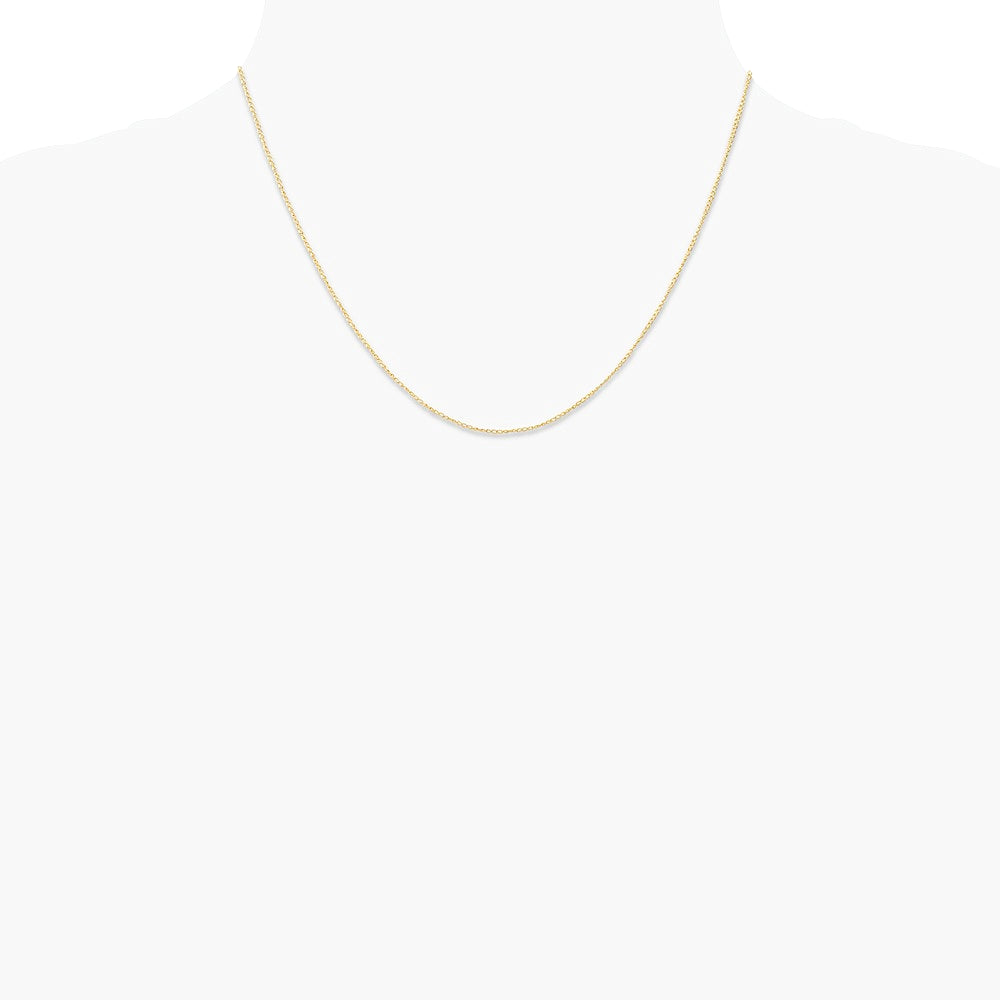 14K Yellow Gold .5 mm Carded Curb Chain Necklace 16"-24" - Product Photo