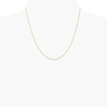 14K Yellow Gold .5 mm Carded Curb Chain Necklace 16"-24" - Product Photo