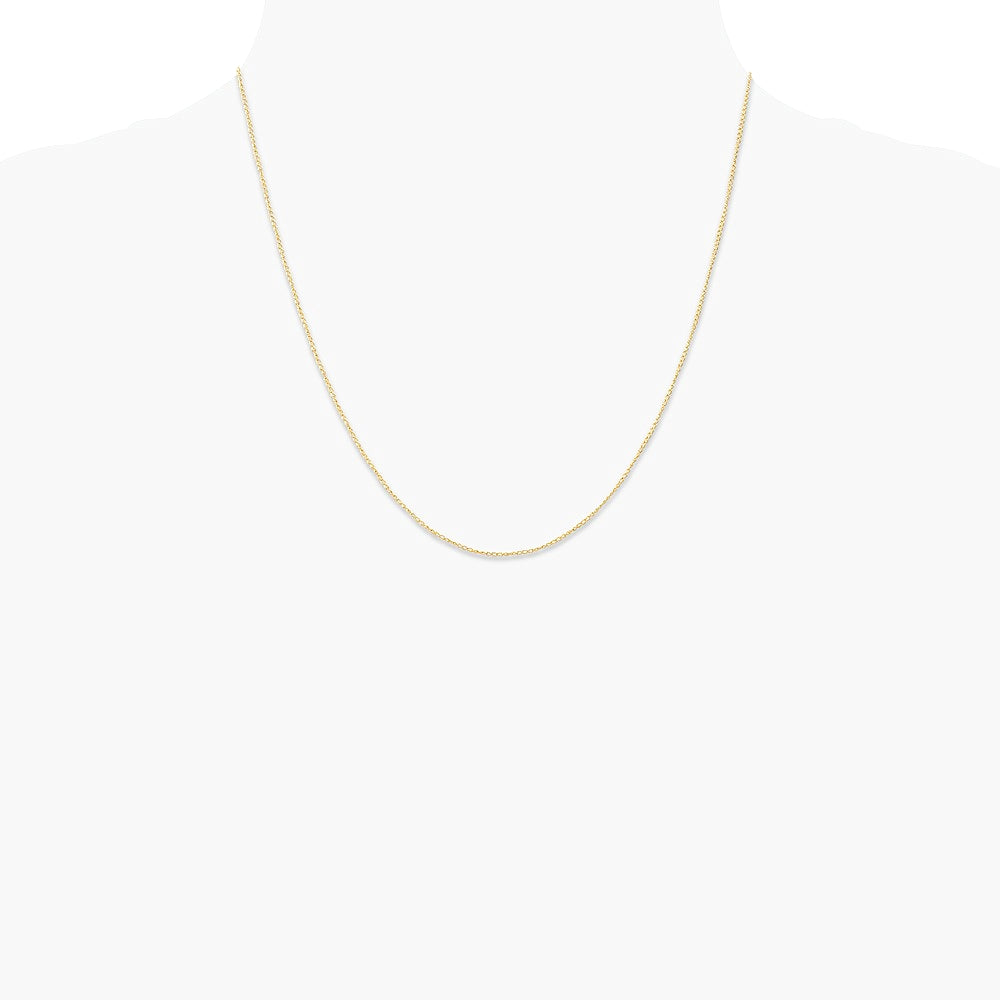 14K Yellow Gold .5 mm Carded Curb Chain Necklace 16"-24" - Product Photo