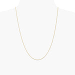 14K Yellow Gold .5 mm Carded Curb Chain Necklace 16"-24" - Product Photo
