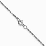 14K White Gold .95 mm Carded Cable Rope Chain Necklace 14"-24" - Product Photo