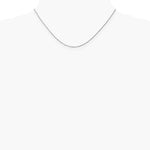 14K White Gold .95 mm Carded Cable Rope Chain Necklace 14"-24" - Product Photo
