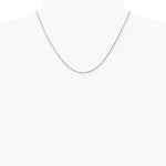 14K White Gold .95 mm Carded Cable Rope Chain Necklace 14"-24" - Product Photo