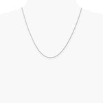 14K White Gold .95 mm Carded Cable Rope Chain Necklace 14"-24" - Product Photo