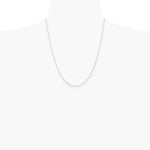 14K White Gold .95 mm Carded Cable Rope Chain Necklace 14"-24" - Product Photo