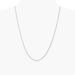 14K White Gold .95 mm Carded Cable Rope Chain Necklace 14"-24" - Product Photo