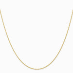 14K Yellow Gold .95 mm Carded Cable Rope Chain Necklace 14"-24" - Product Photo