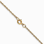 14K Yellow Gold .95 mm Carded Cable Rope Chain Necklace 14"-24" - Product Photo