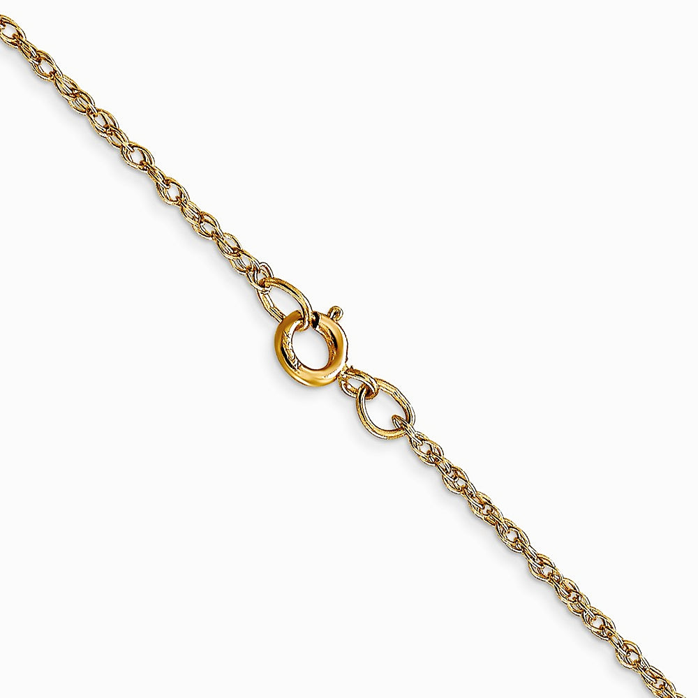 14K Yellow Gold .95 mm Carded Cable Rope Chain Necklace 14"-24" - Product Photo