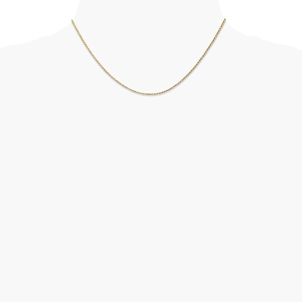 14K Yellow Gold .95 mm Carded Cable Rope Chain Necklace 14"-24" - Product Photo