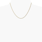 14K Yellow Gold .95 mm Carded Cable Rope Chain Necklace 14"-24" - Product Photo