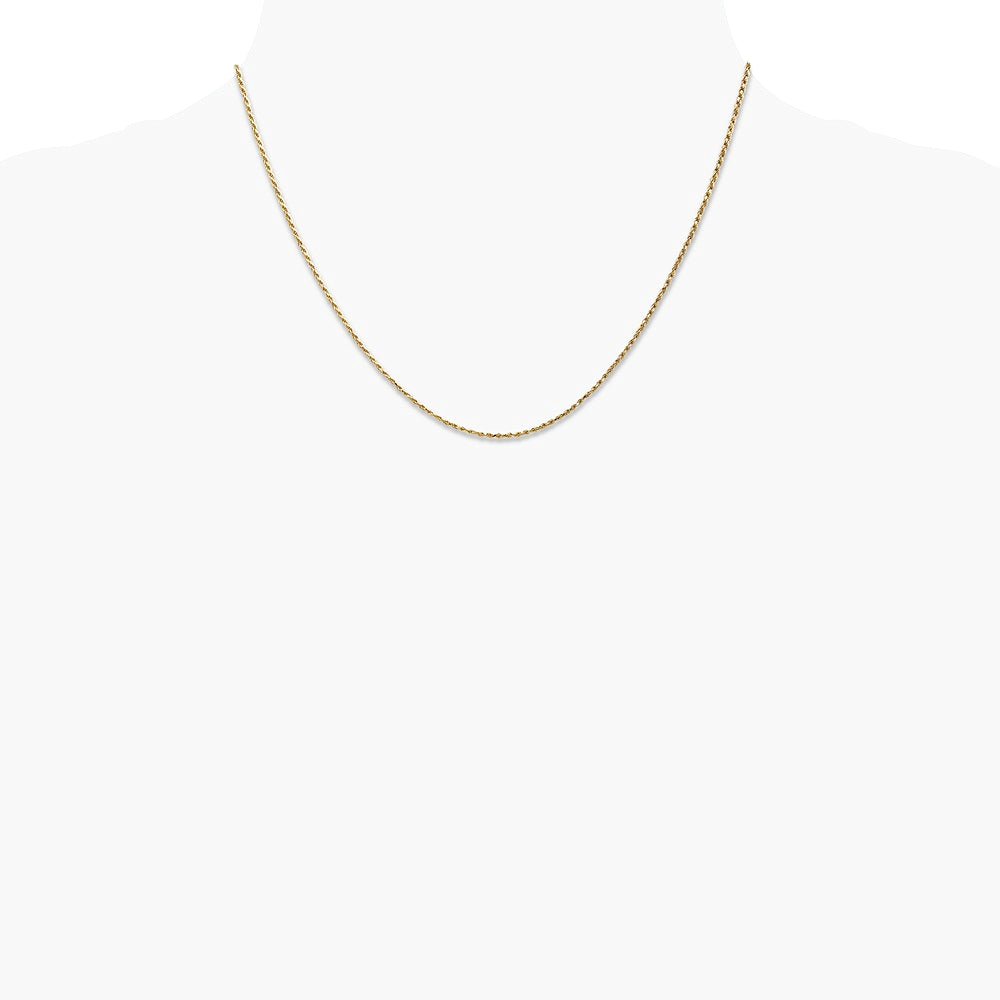 14K Yellow Gold .95 mm Carded Cable Rope Chain Necklace 14"-24" - Product Photo