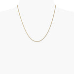 14K Yellow Gold .95 mm Carded Cable Rope Chain Necklace 14"-24" - Product Photo