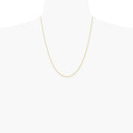 14K Yellow Gold .95 mm Carded Cable Rope Chain Necklace 14"-24" - Product Photo