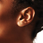 14K Yellow Gold 3mm June Crystal Birthstone Post Earrings - Product Photo