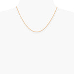 14K Rose Gold 1.15mm Carded Cable Rope Chain Necklace 16"-24" - Product Photo