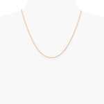 14K Rose Gold 1.15mm Carded Cable Rope Chain Necklace 16"-24" - Product Photo