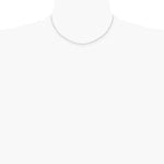 14K White Gold 1.15mm Carded Cable Rope Chain Necklace 16"-24" - Product Photo