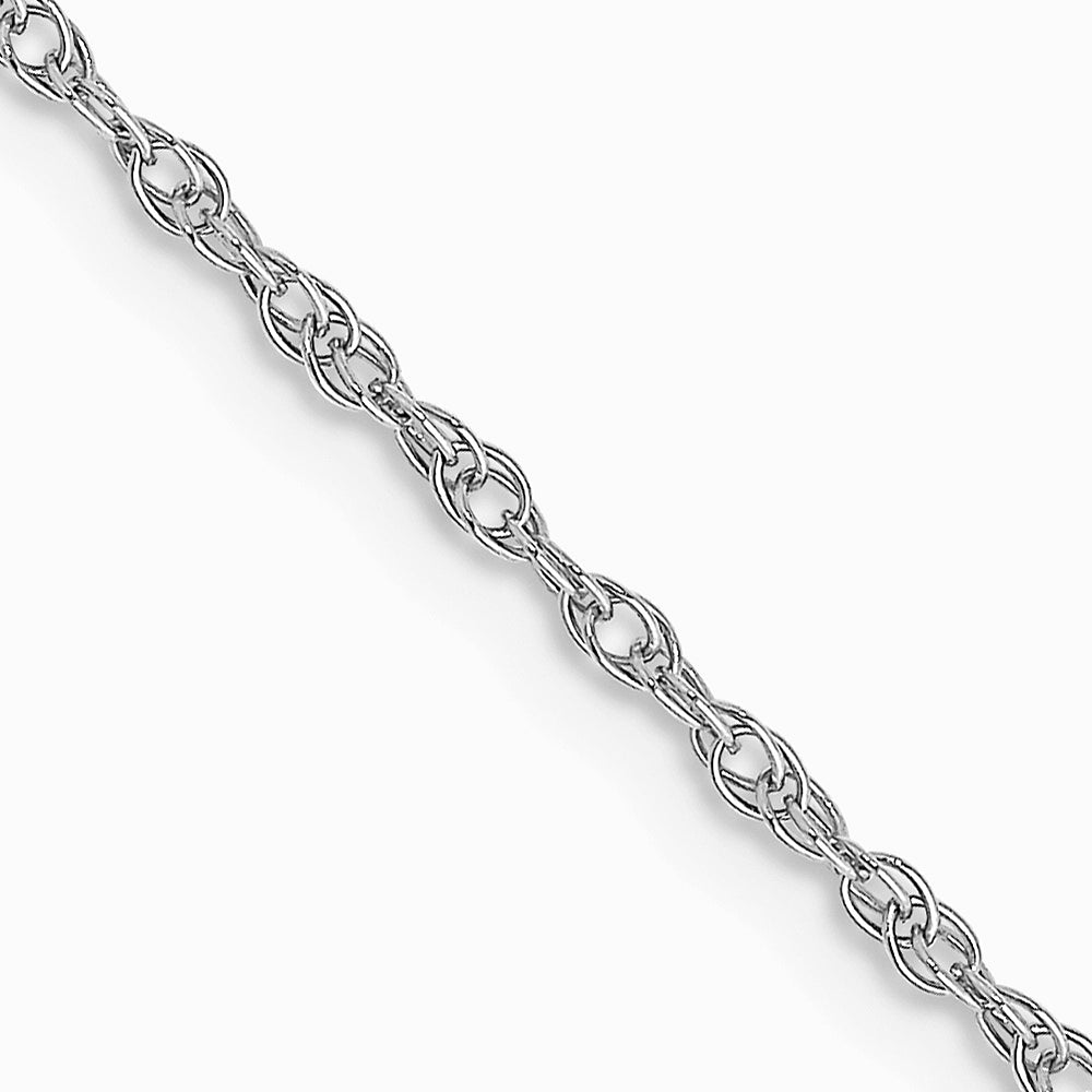 14K White Gold 1.15mm Carded Cable Rope Chain Necklace 16"-24"