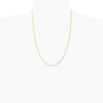14K Yellow Gold 1.15mm Carded Cable Rope Chain Necklace 16"-24" - Product Photo