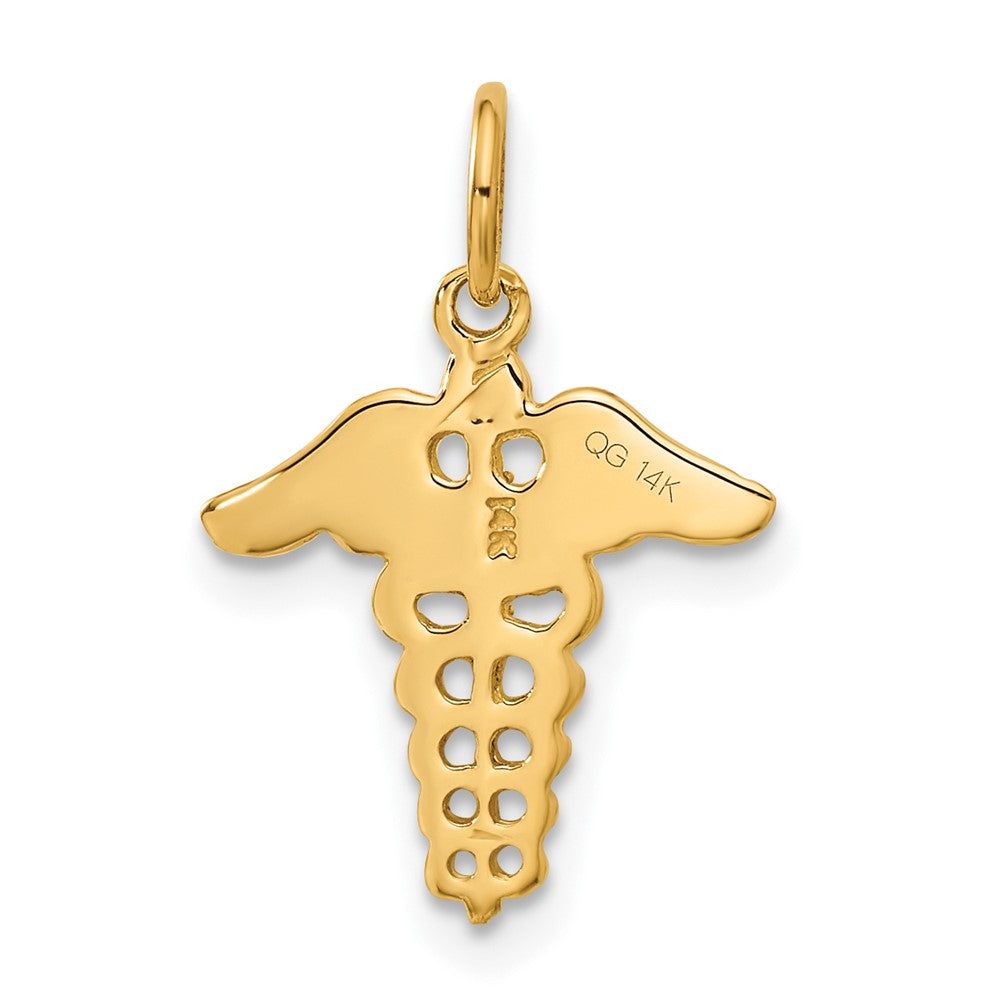 14k Caduceus Charm - Product Photo