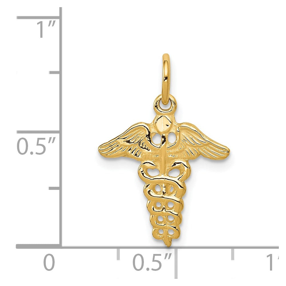 14k Caduceus Charm - Product Photo