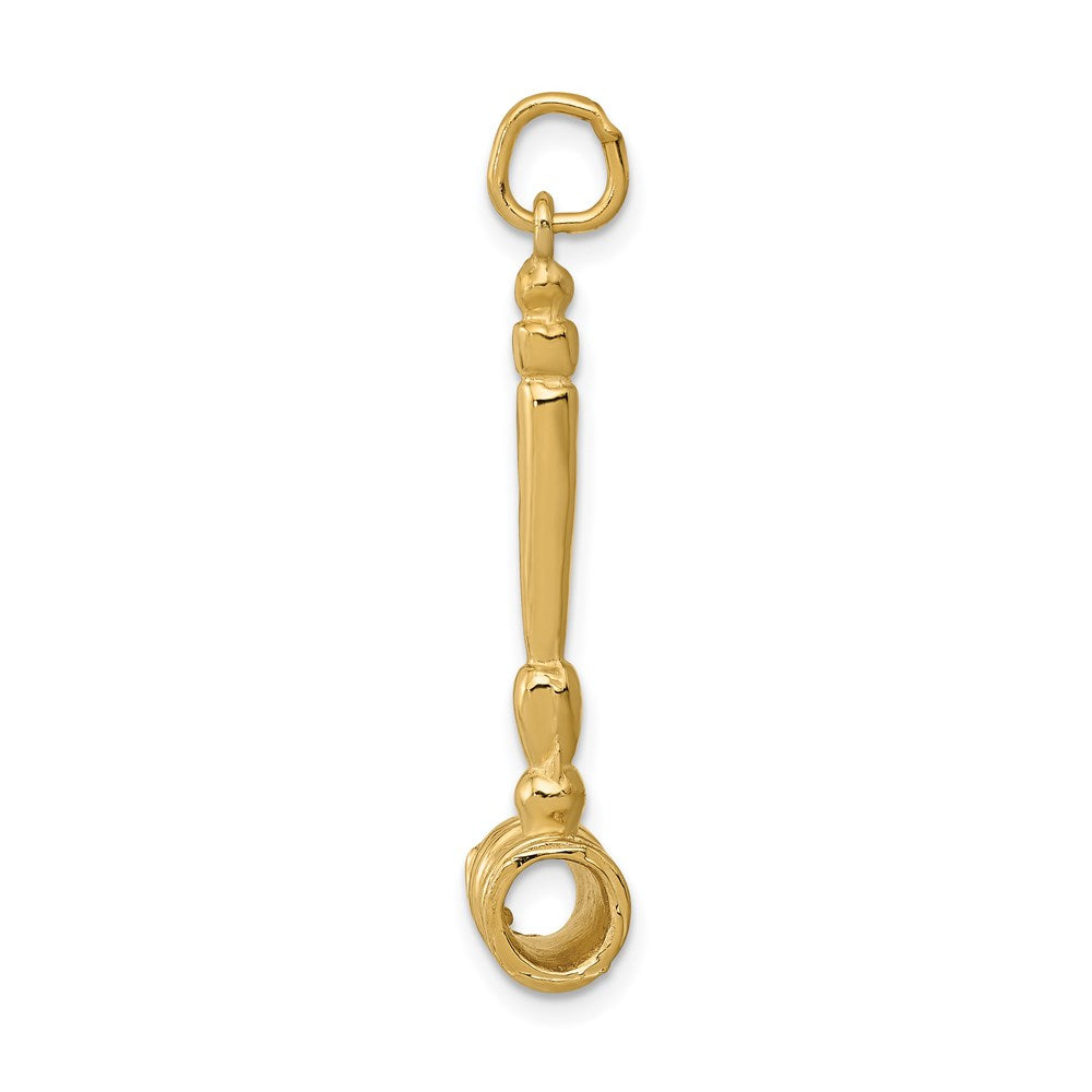 14K Yellow Gold 3-D Gavel Charm - Product Photo