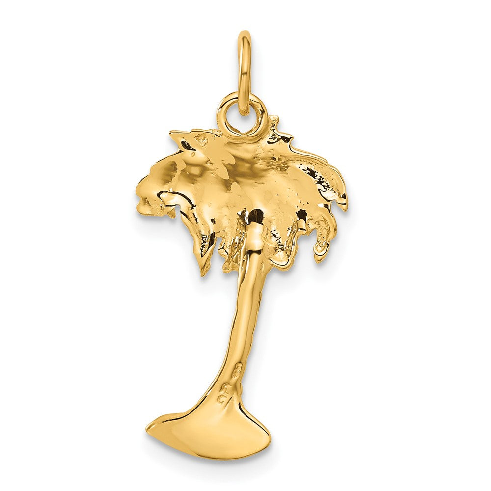 14k Palm Tree Charm - Product Photo