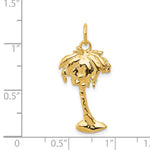 14k Palm Tree Charm - Product Photo
