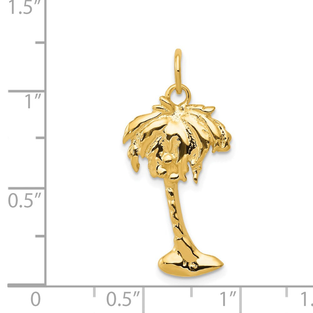 14k Palm Tree Charm - Product Photo