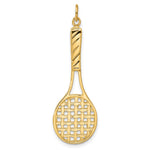 14K  3D Tennis Racquet Pendant - Product Photo