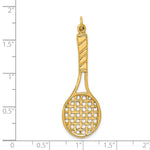 14K  3D Tennis Racquet Pendant - Product Photo