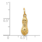 14k 3D Peanut Charm - Product Photo