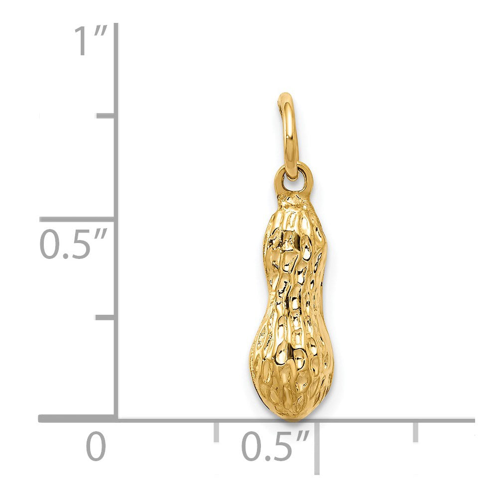 14k 3D Peanut Charm - Product Photo