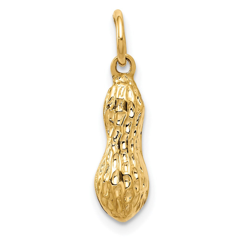 14K Yellow Gold 3D Peanut Charm