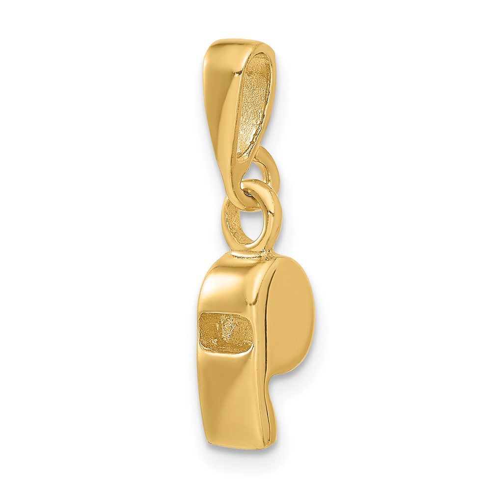 14K 3D Sports Whistle Pendant - Product Photo