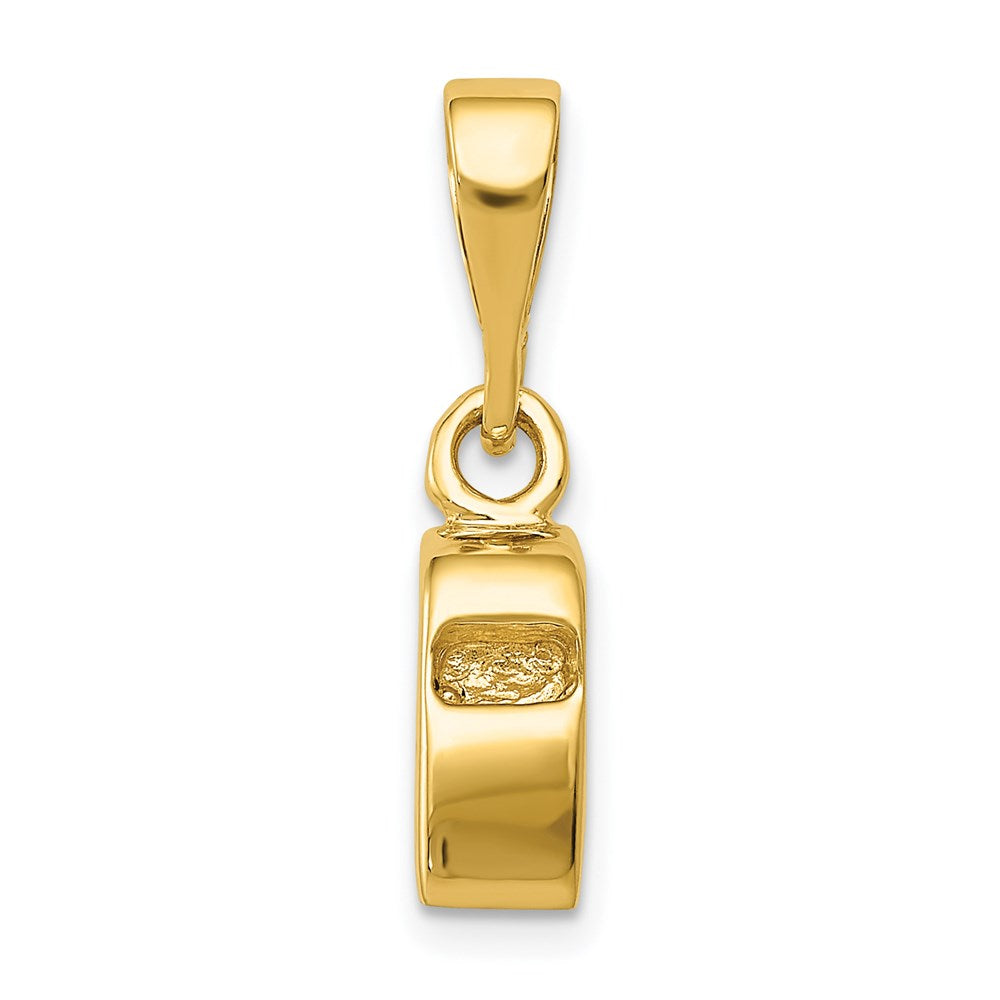 14K 3D Sports Whistle Pendant - Product Photo